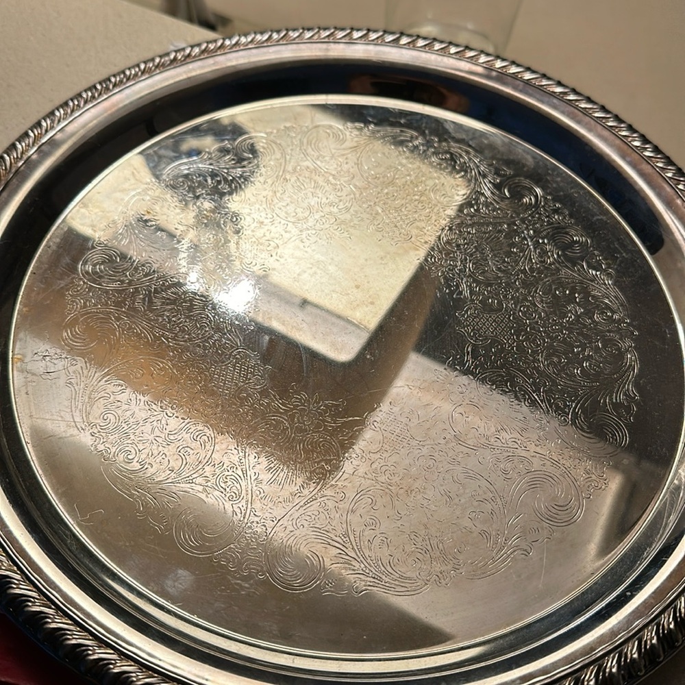 Antique Wm Rogers Brothers silver platter